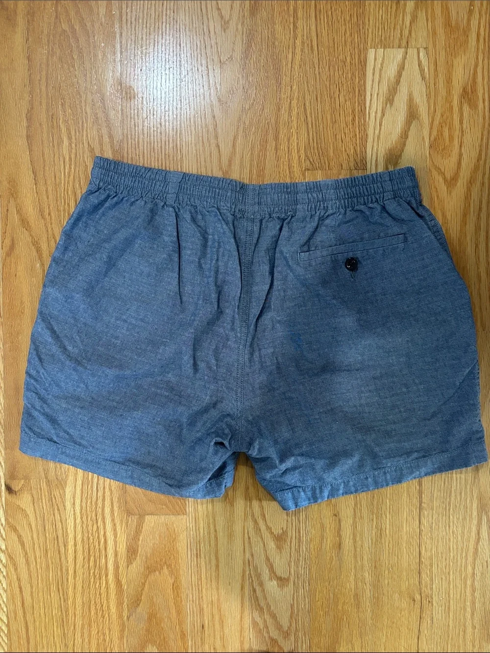 J. Crew Chambray-Style Blue Drawstring Hybrid Shorts